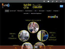 Tablet Screenshot of lyceecamilleclaudel.net